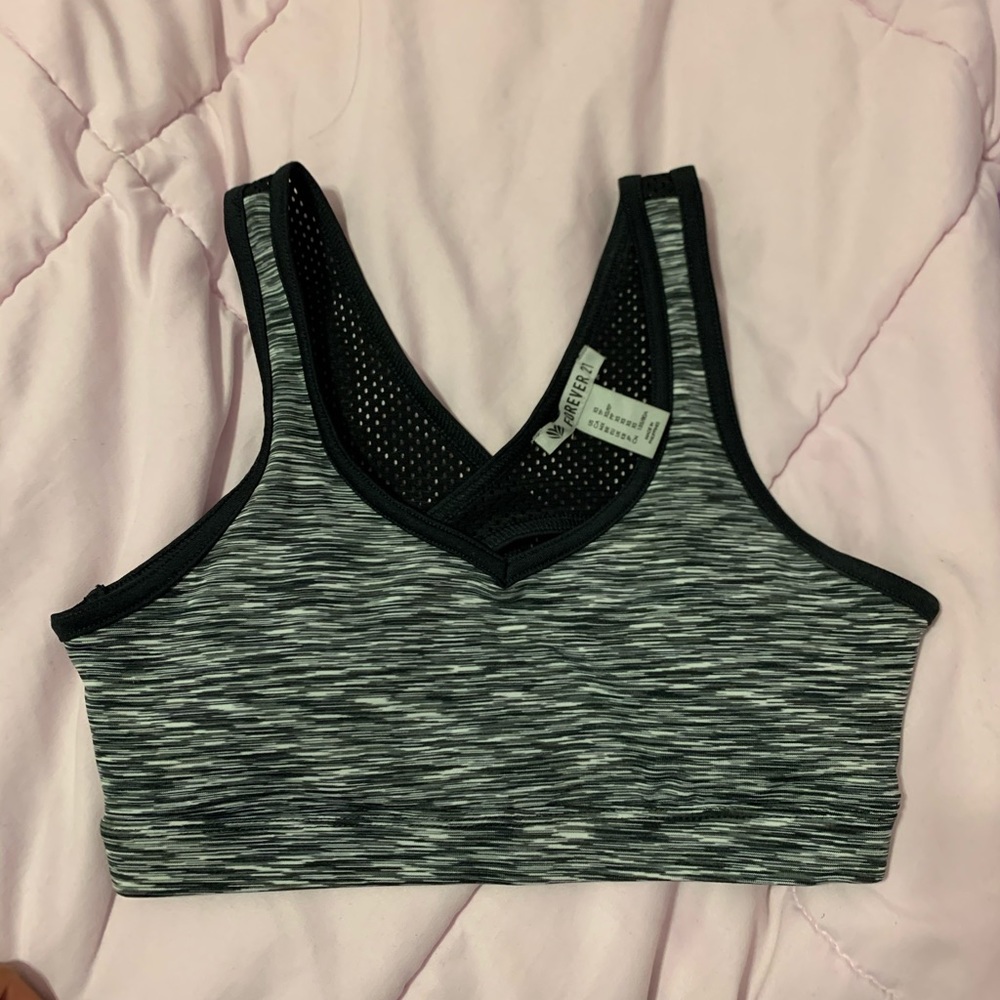 Marled Gray Sports Bra